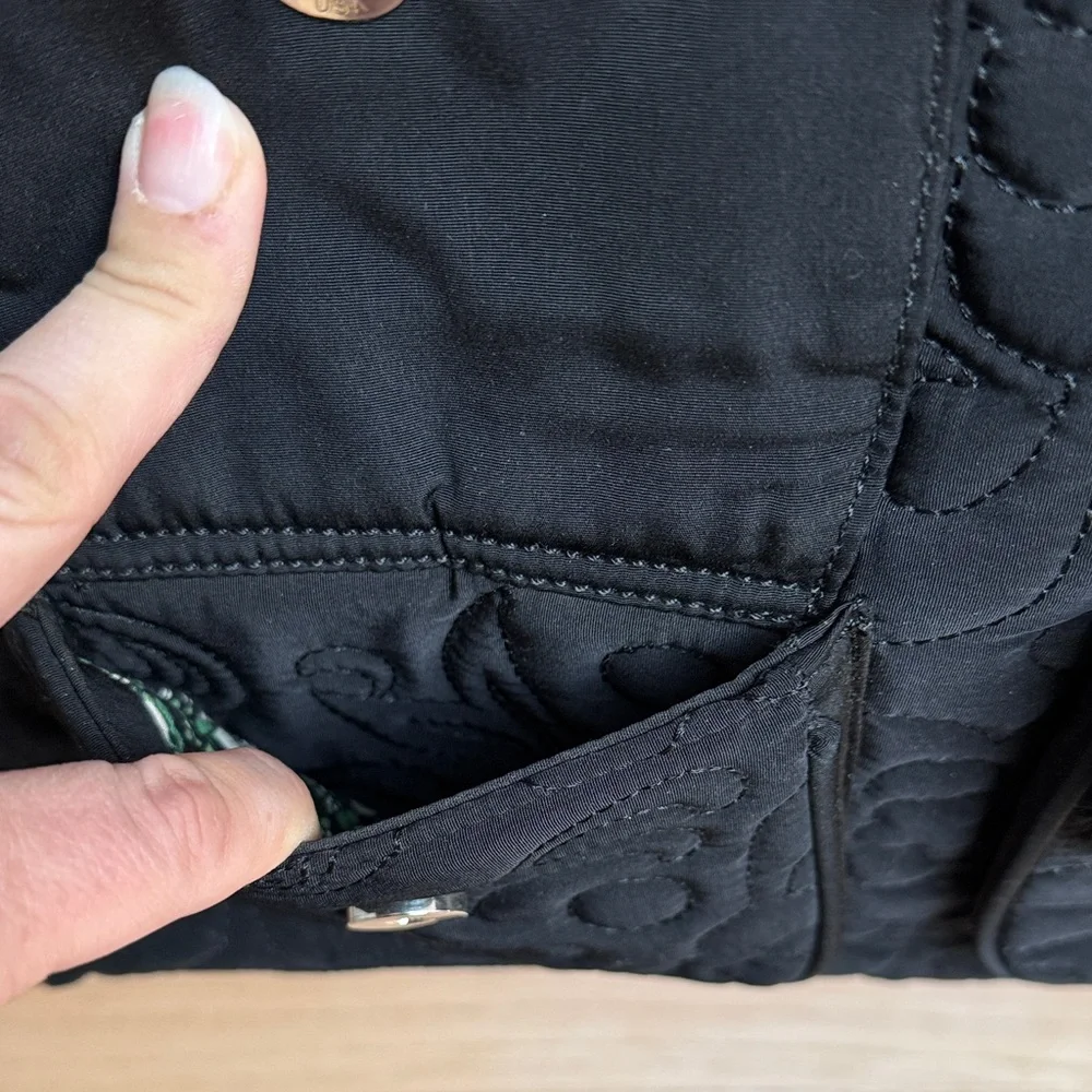 Vera Bradley Black Quilted Handbag - Picture 4 of 10